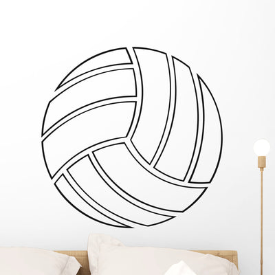 Volleyball Vinyl Ready Vector shown on a wall