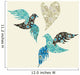 Two doves and a heart Wall Mural