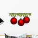 Red Weihnachstkugeln Wall Mural