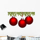 Red Weihnachstkugeln Wall Mural