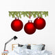 Red Weihnachstkugeln Wall Mural