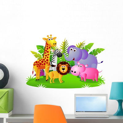 Cute Animal Africa shown on a wall