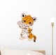 Cute playful tiger cub Wall Decal