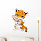 Cute playful tiger cub Wall Decal