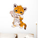 Cute playful tiger cub Wall Decal