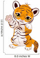 Cute playful tiger cub Wall Decal