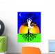 yoga tree pose vector Wall Mural