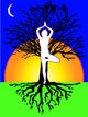 yoga tree pose vector Wall Mural