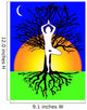 yoga tree pose vector Wall Mural