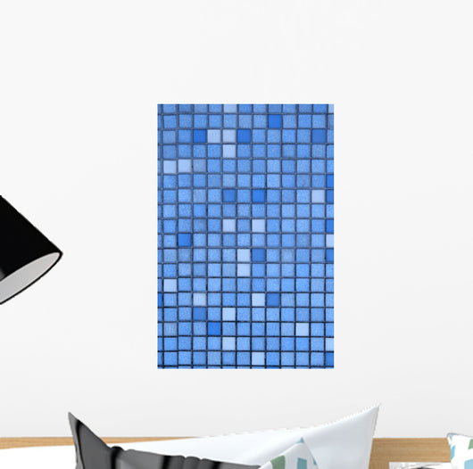 Vertical Small Blue Tiles