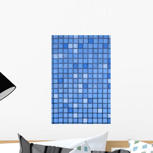 Vertical Small Blue Tiles