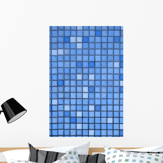 Vertical Small Blue Tiles
