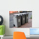 Poubelles Alignees Dustbin Trash Wall Decal