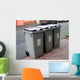 Poubelles Alignees Dustbin Trash Wall Decal