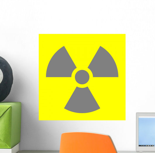 Symbole-radioactivite Gris Wall Mural