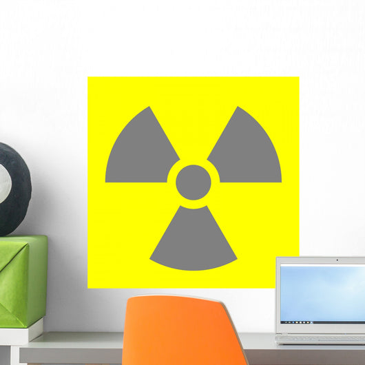 Symbole-Radioactivité:Gris Wall Mural