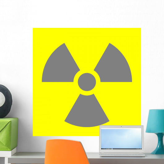 Symbole-Radioactivité:Gris Wall Mural
