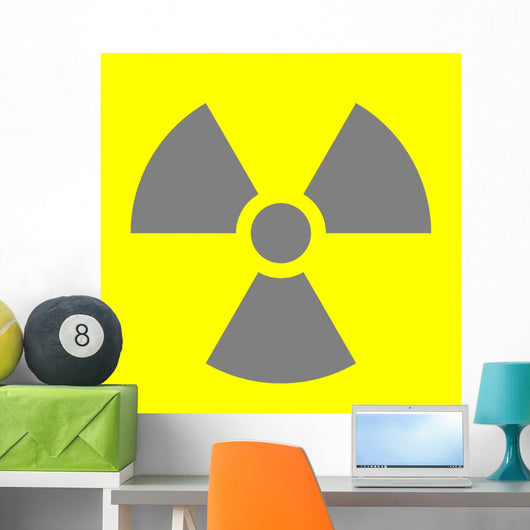 Symbole-Radioactivité:Gris Wall Mural