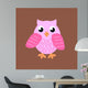 Pink Owl Wall Mural