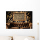 Brown Leather Couch With Empty Frame Wall Mural