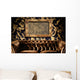 Brown Leather Couch With Empty Frame Wall Mural