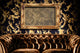 Brown Leather Couch With Empty Frame Wall Mural