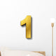 Number 1 Gold Wall Decal