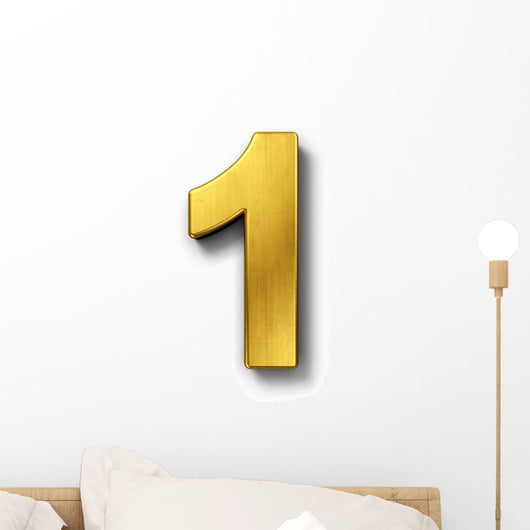 Number 1 Gold Wall Decal