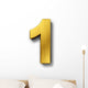 Number 1 Gold Wall Decal