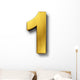 Number 1 Gold Wall Decal