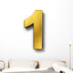 Number 1 Gold Wall Decal