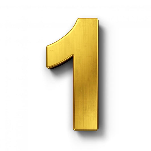 Number 1 Gold Wall Decal