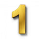 Number 1 Gold Wall Decal