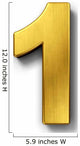 Number 1 Gold Wall Decal