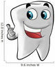 Smiling Molar Tooth Wall Decal