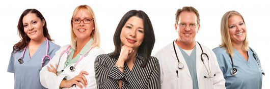 Hispanic Woman with Male and Female Doctors or Nurses Wall Mural