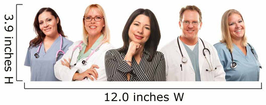 Hispanic Woman with Male and Female Doctors or Nurses Wall Mural