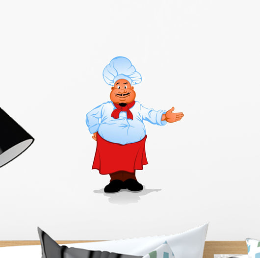 Fat chef cook Wall Decal