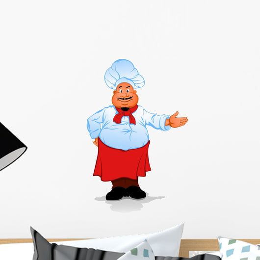 Fat chef cook Wall Decal