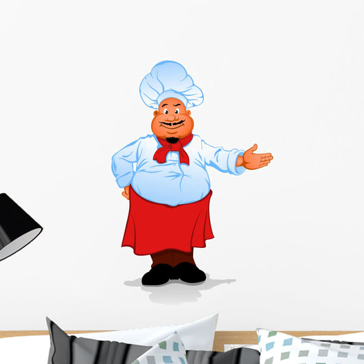 Fat chef cook Wall Decal