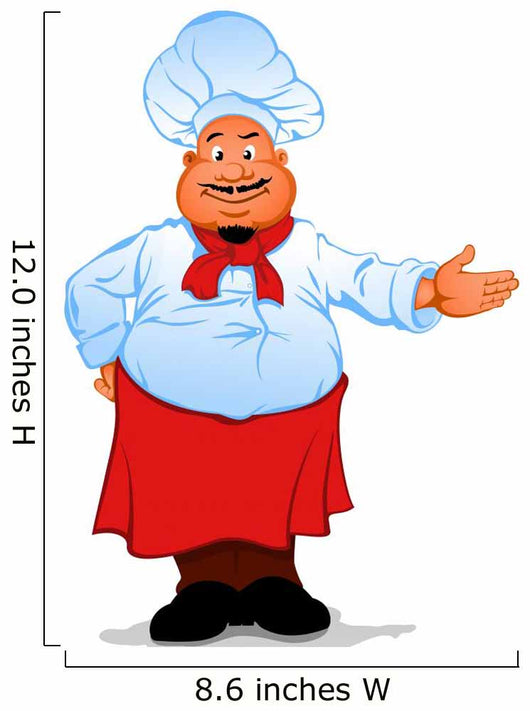 Fat chef cook Wall Decal