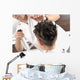 Haircut at beaty saloon. Wall Mural