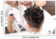Haircut at beaty saloon. Wall Mural