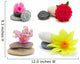 Flowers and stones, isolated on white. Wall Decal