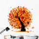 Beautiful Autumn Tree for Your Design Wall Decal