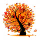 Beautiful Autumn Tree for Your Design Wall Decal