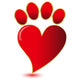 Paw Print Lovevector