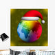 Christmas Santa's Hat Multicolor Wall Mural