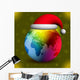 Christmas Santa's Hat Multicolor Wall Mural