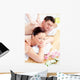 Young Caucasian Couple Receiving a Back Massage Wall Mural